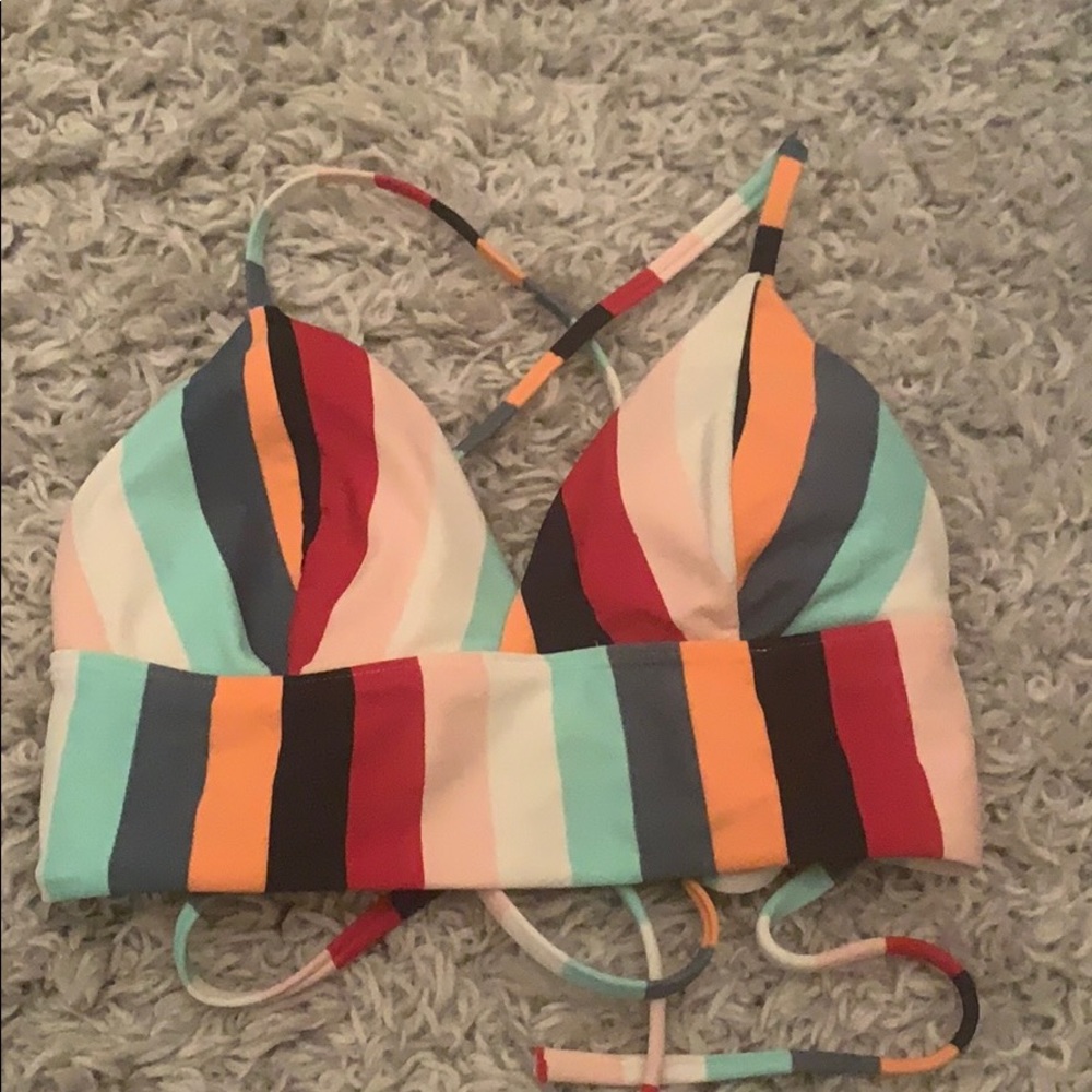 A stripped bikini top (top only)